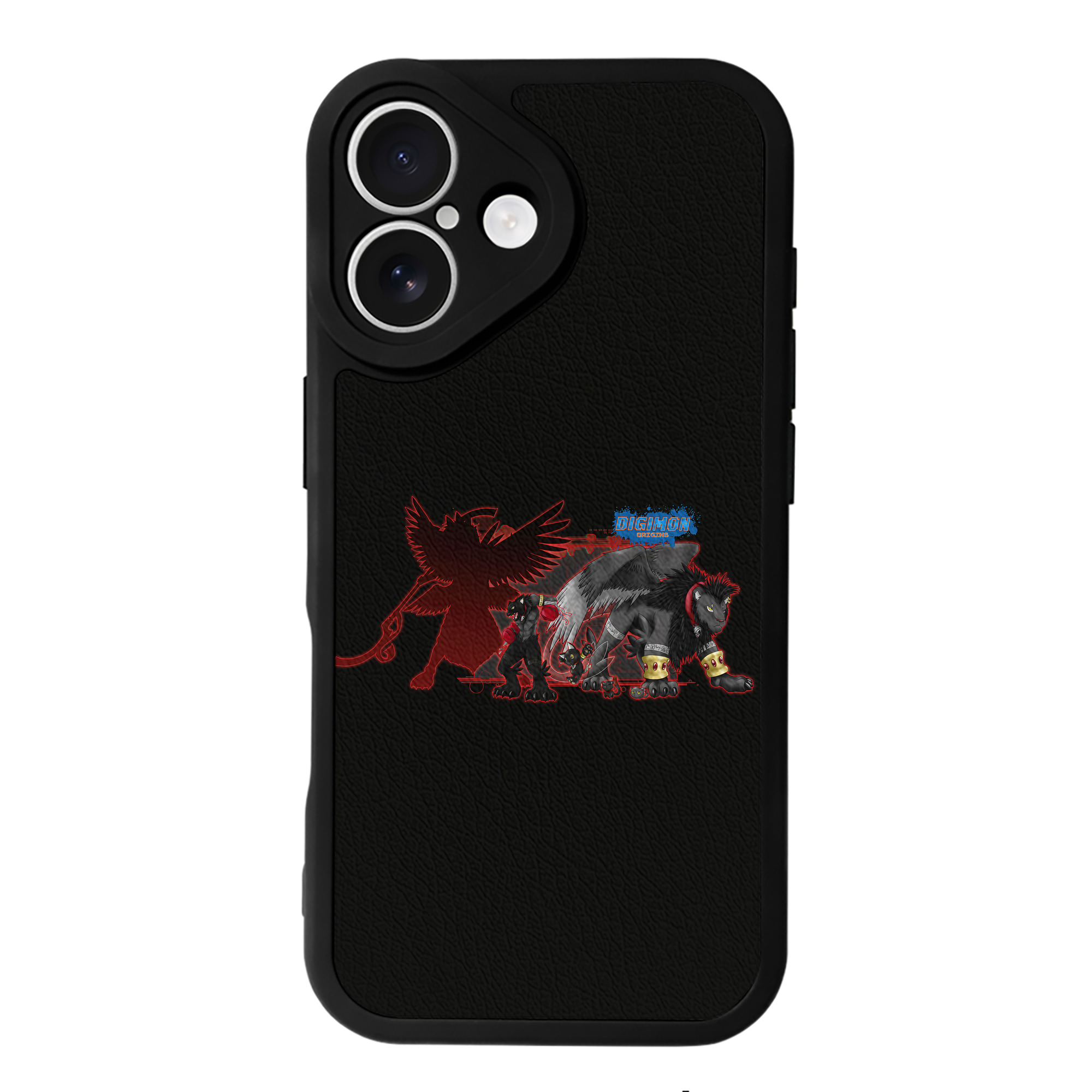 （画像用） Digimon デジタルモンスター/デジモン 【iPhone 16シリーズ対応】シリコンスマホケース（レザー調） 材質：シリコン